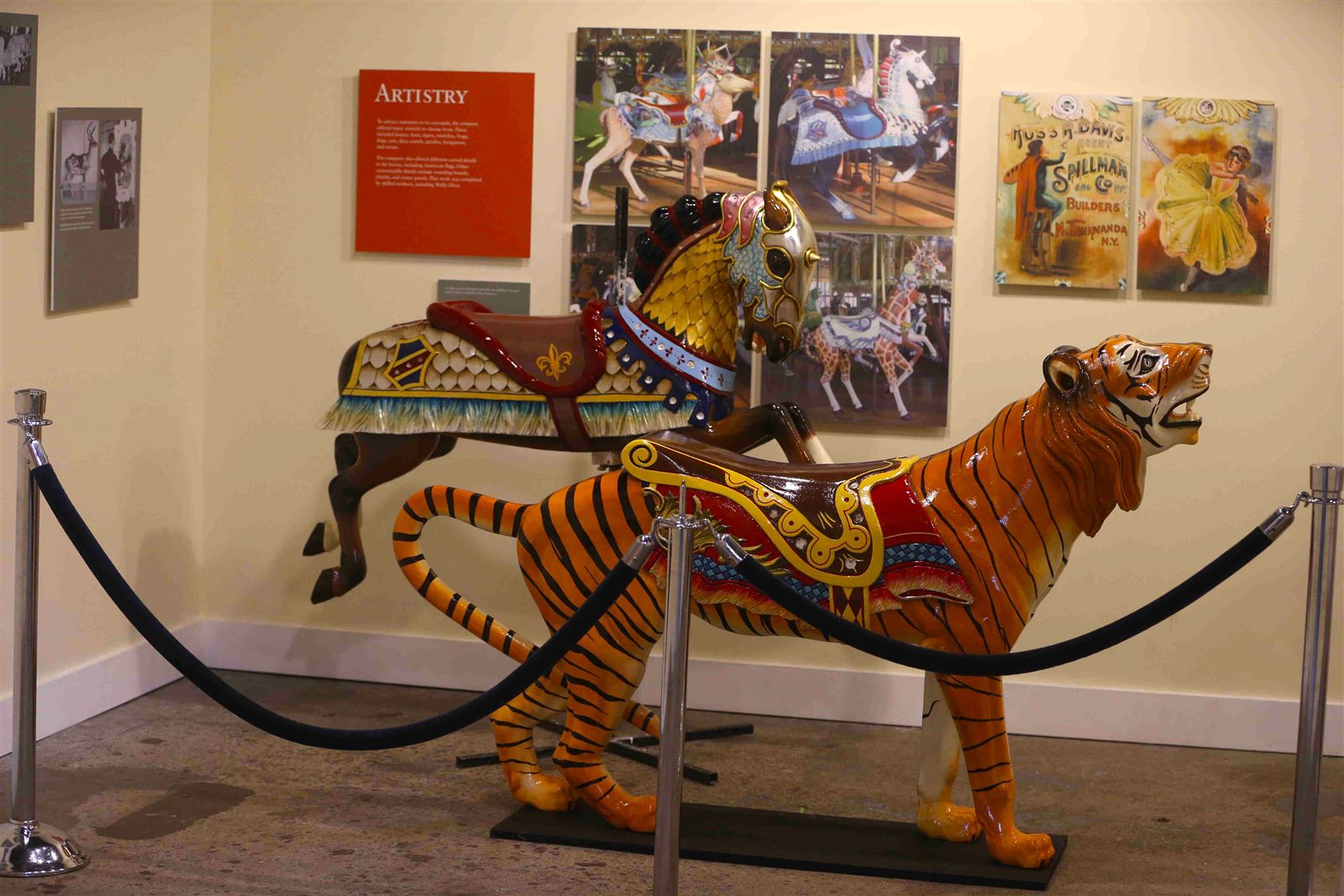 Buffalo Heritage Carousel restoration team's work in progress